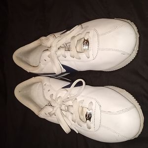 NIKE,9.5 ,WHITE with blue stripes